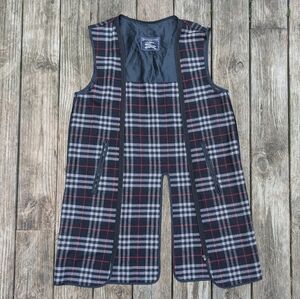 Burberry Nova Check 100% Wool Fabric Trench Coat Liner In Navy, Red